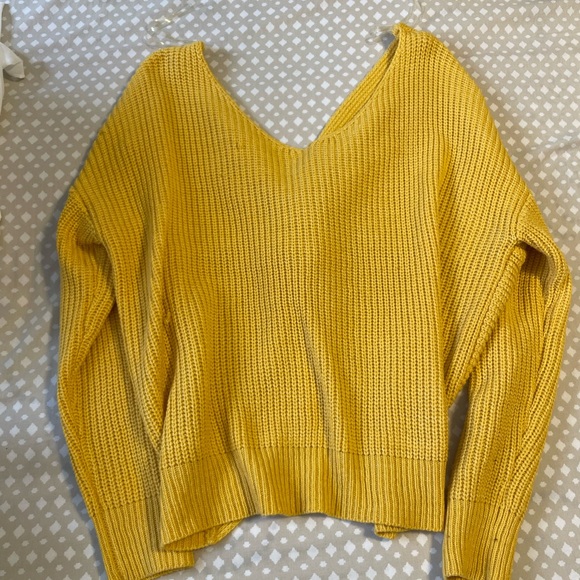 Pink lily mustard sweater - Picture 4 of 6